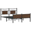 sengeramme 140x190 cm uden madras konstrueret træ brunt eg