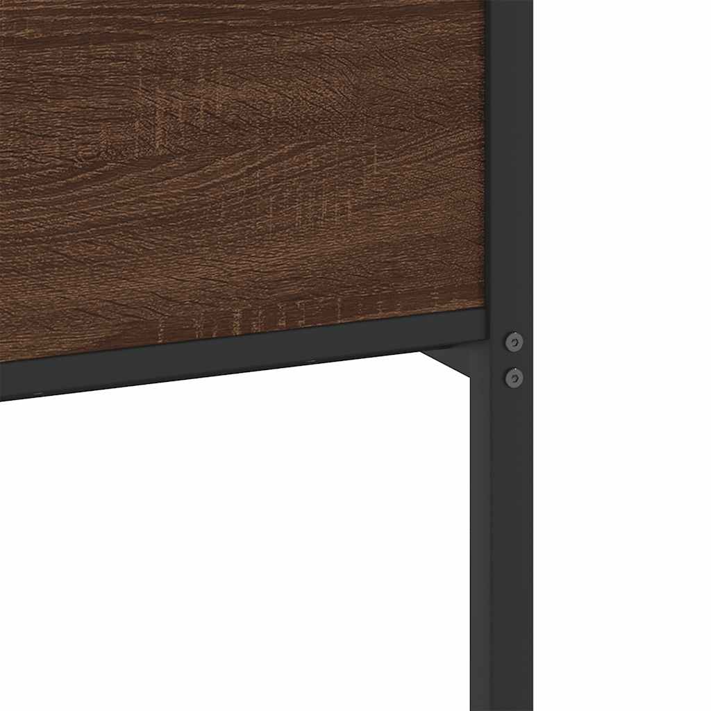 sengeramme 150x200 cm uden madras konstrueret træ brunt eg