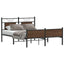 sengeramme 150x200 cm uden madras konstrueret træ brunt eg