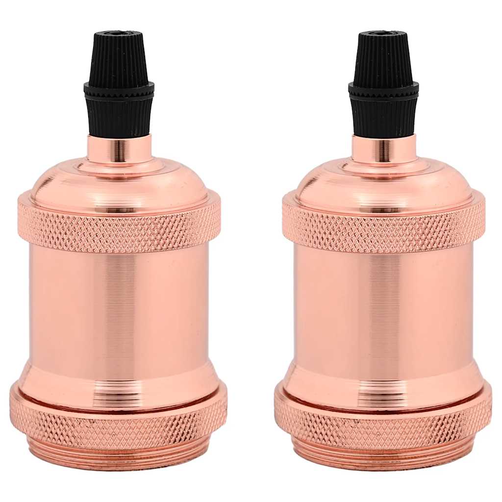 lampeholdere 2 stk rosaguld E27