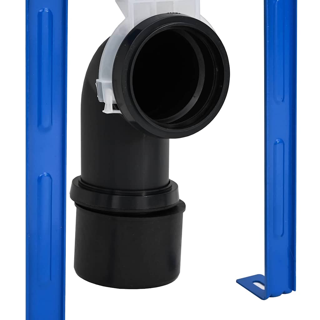 Cisternramme med opbevaring Hvid 50 x 8 x 131 cm Stål