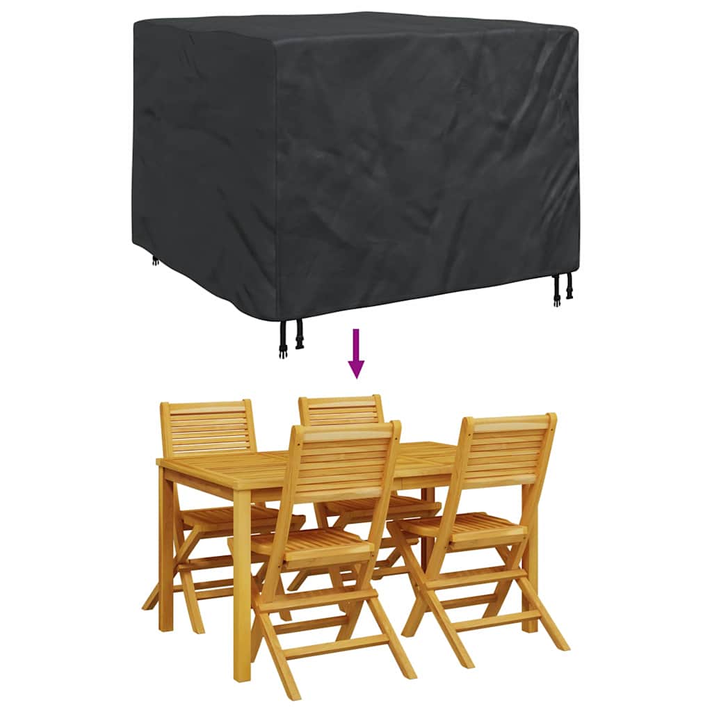 Møbelbetræk Sort 125 x 125 x 74 cm 210D Oxford Stof