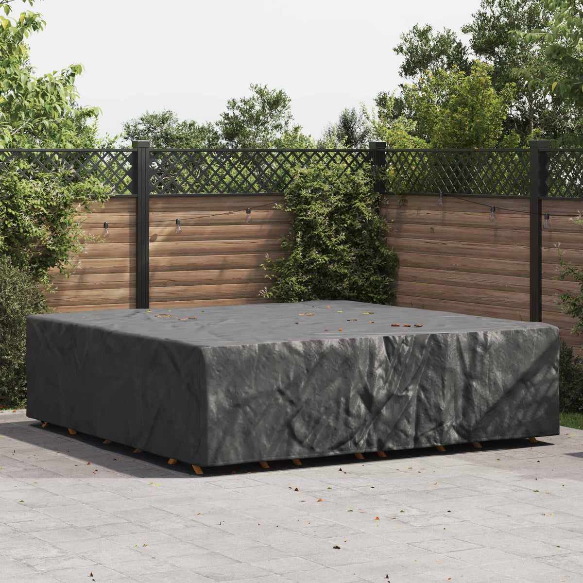 Møbelbetræk Ensfarvet Sort 275 x 275 x 70 cm 210D