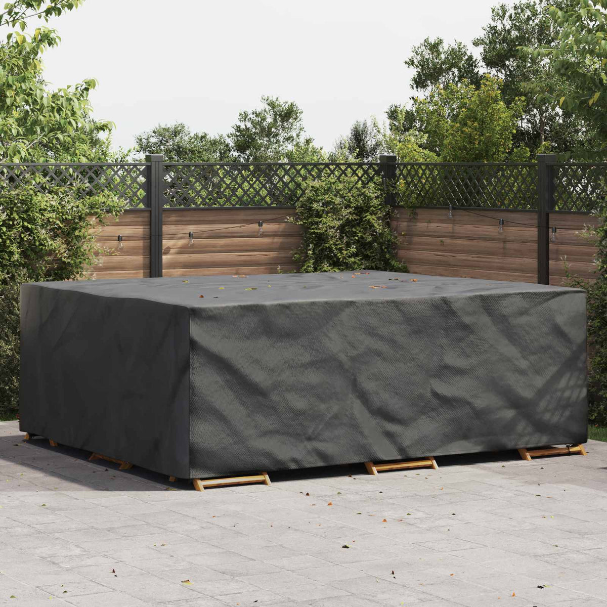Møbelbetræk Ensfarvet Sort 300 x 250 x 100 cm 210D