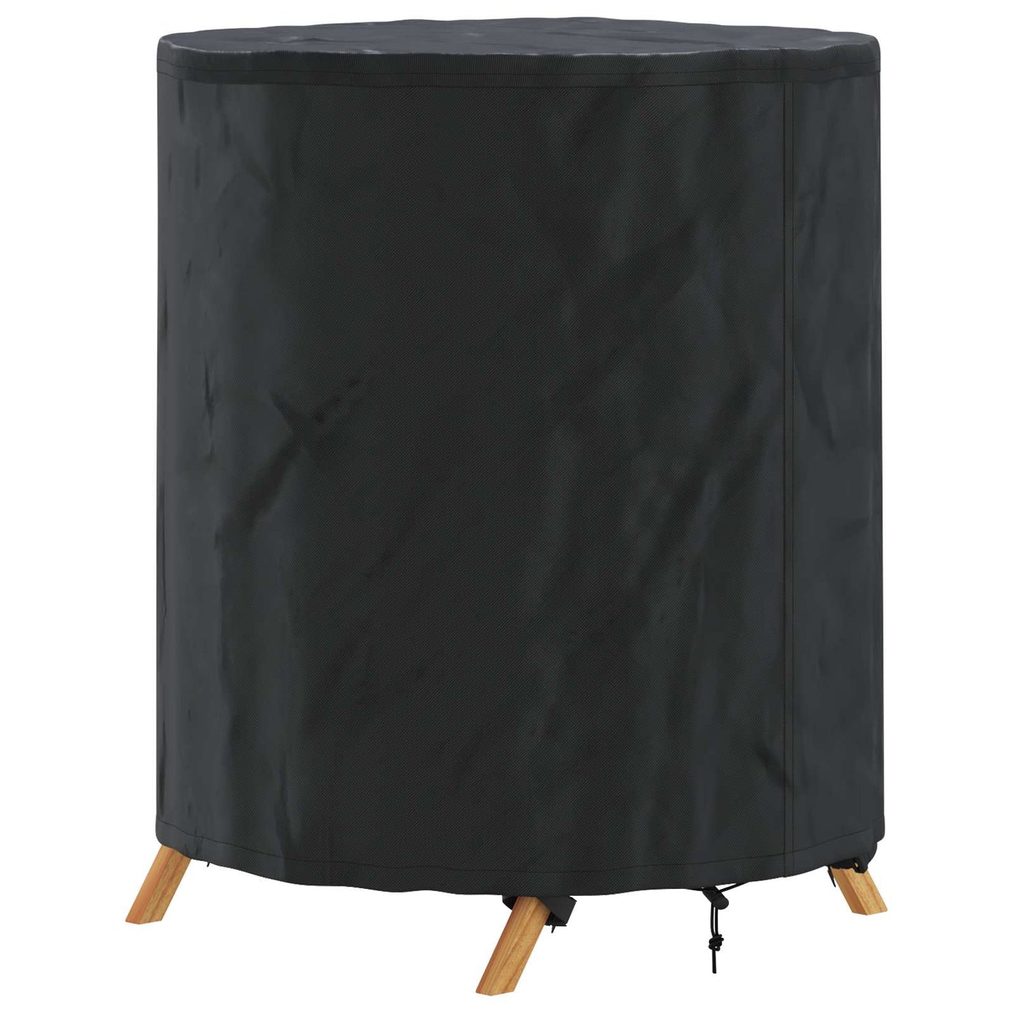 Borddække 62 x 62 x 70 cm Stof Rund Vandtæt Sort