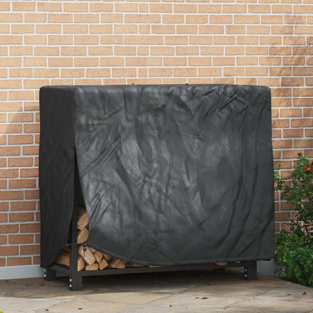 Brændestabelafdækning 61 x 122 x 106 cm 210D Oxford Stof Sort