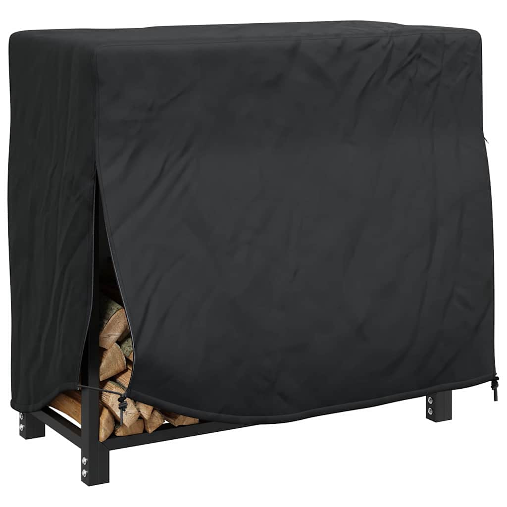 Brændestabelafdækning 61 x 122 x 106 cm 210D Oxford Stof Sort