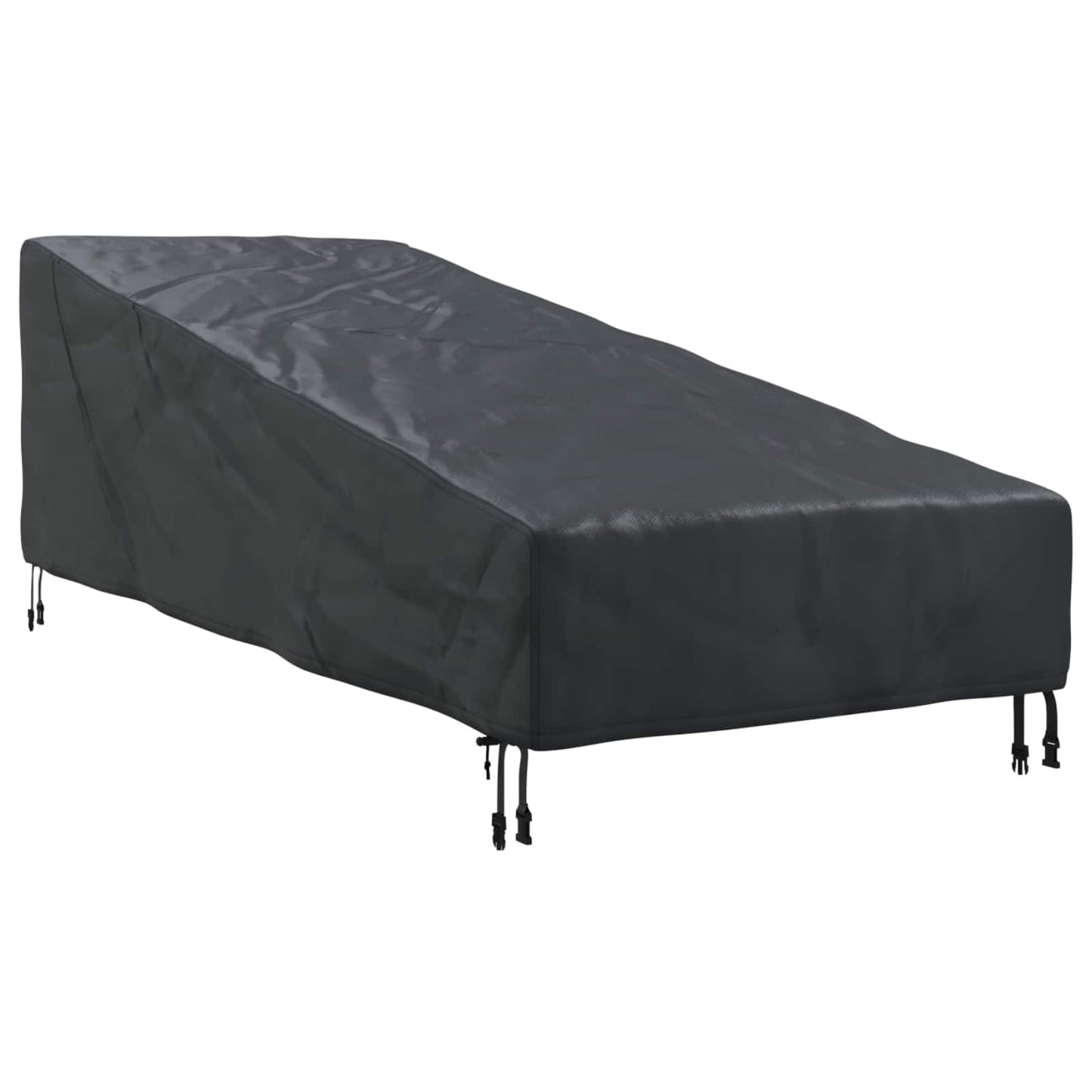 Udendørs møbelovertræk 195 x 76 x 82 cm 210D Oxford Stof Sort
