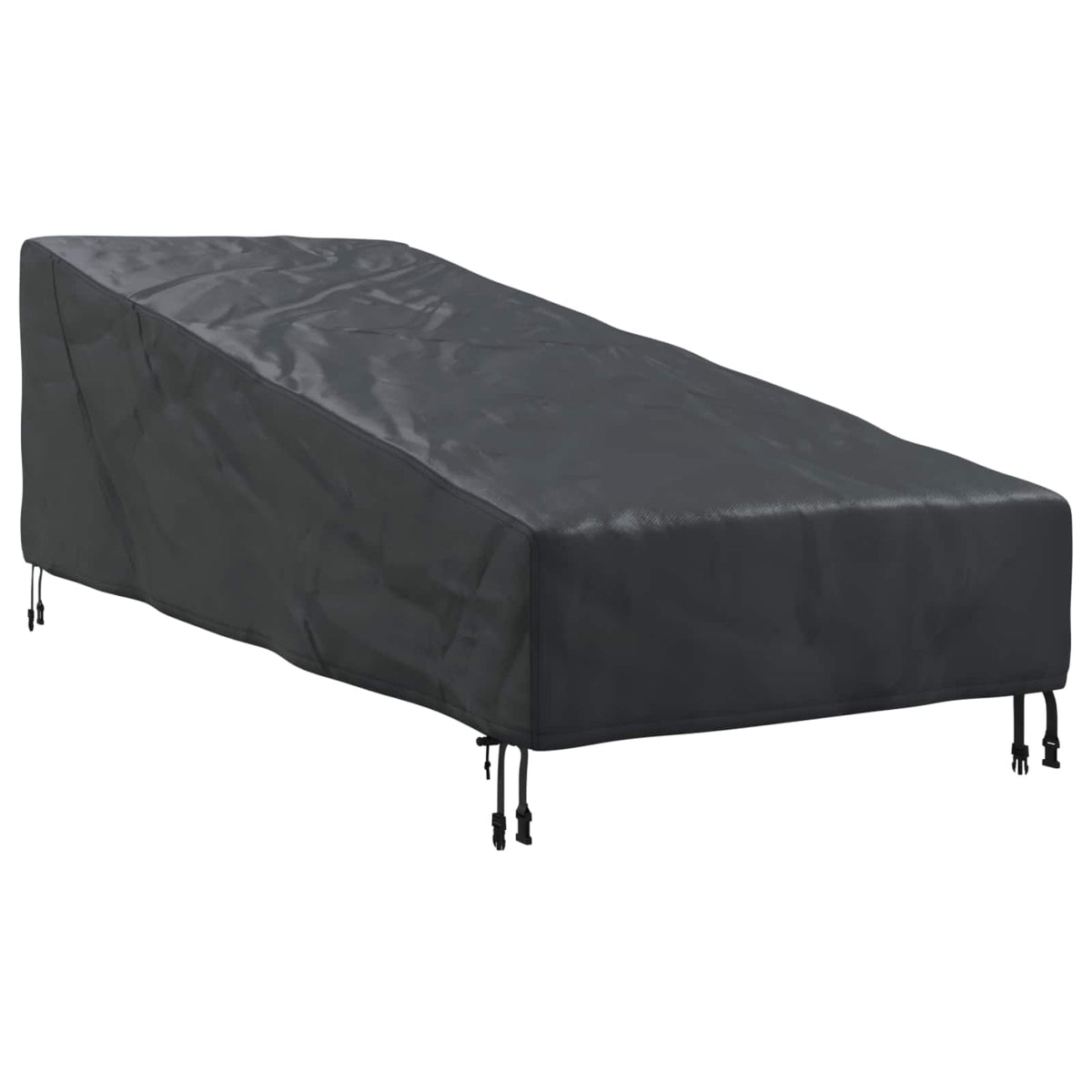Udendørs møbelovertræk 210 x 80 x 75 cm 210D Oxford Stof Sort