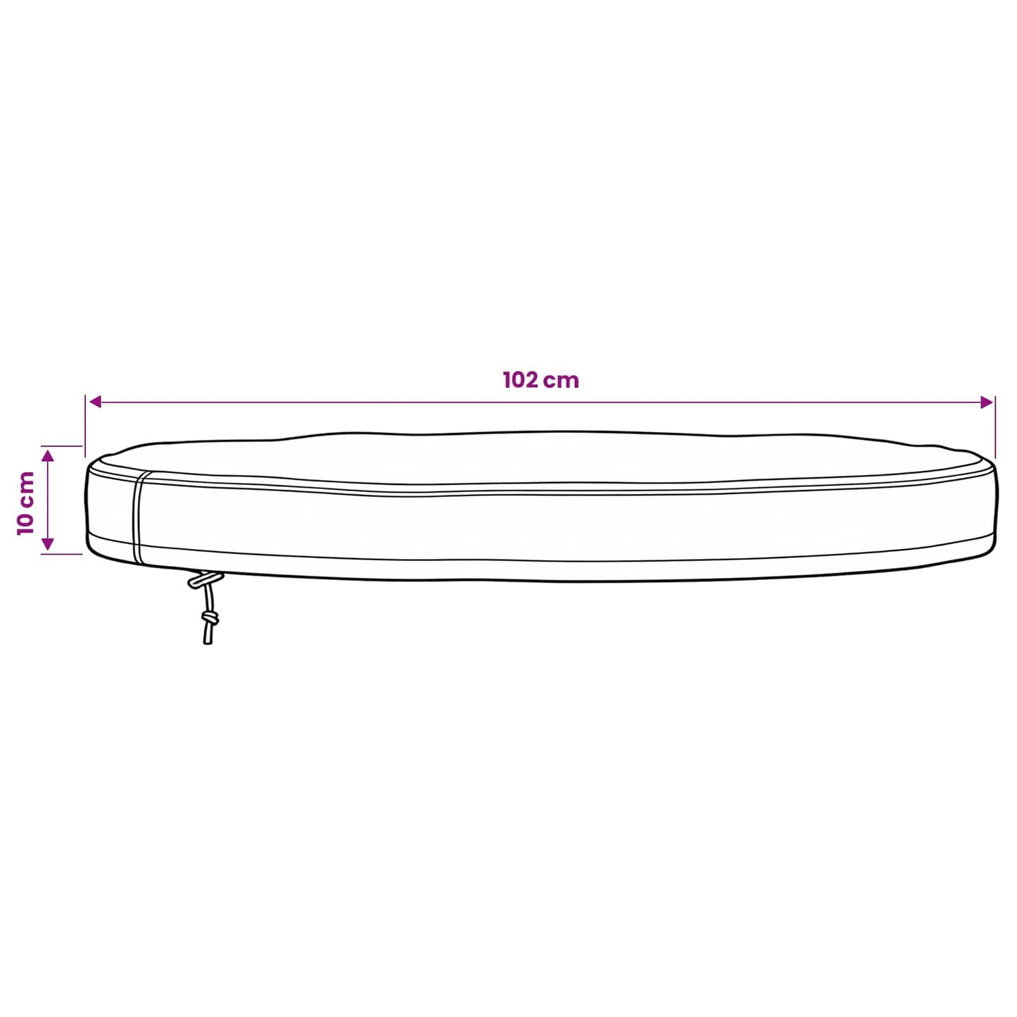 Udendørs Borddække 102 x 102 x 10 cm 210D Oxford Stof Rund Sort
