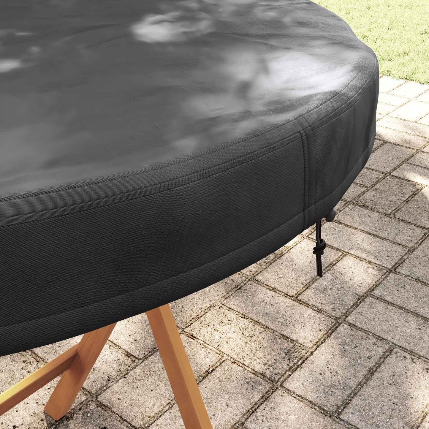Udendørs Borddække 102 x 102 x 10 cm 420D Oxford Stof Rund Sort