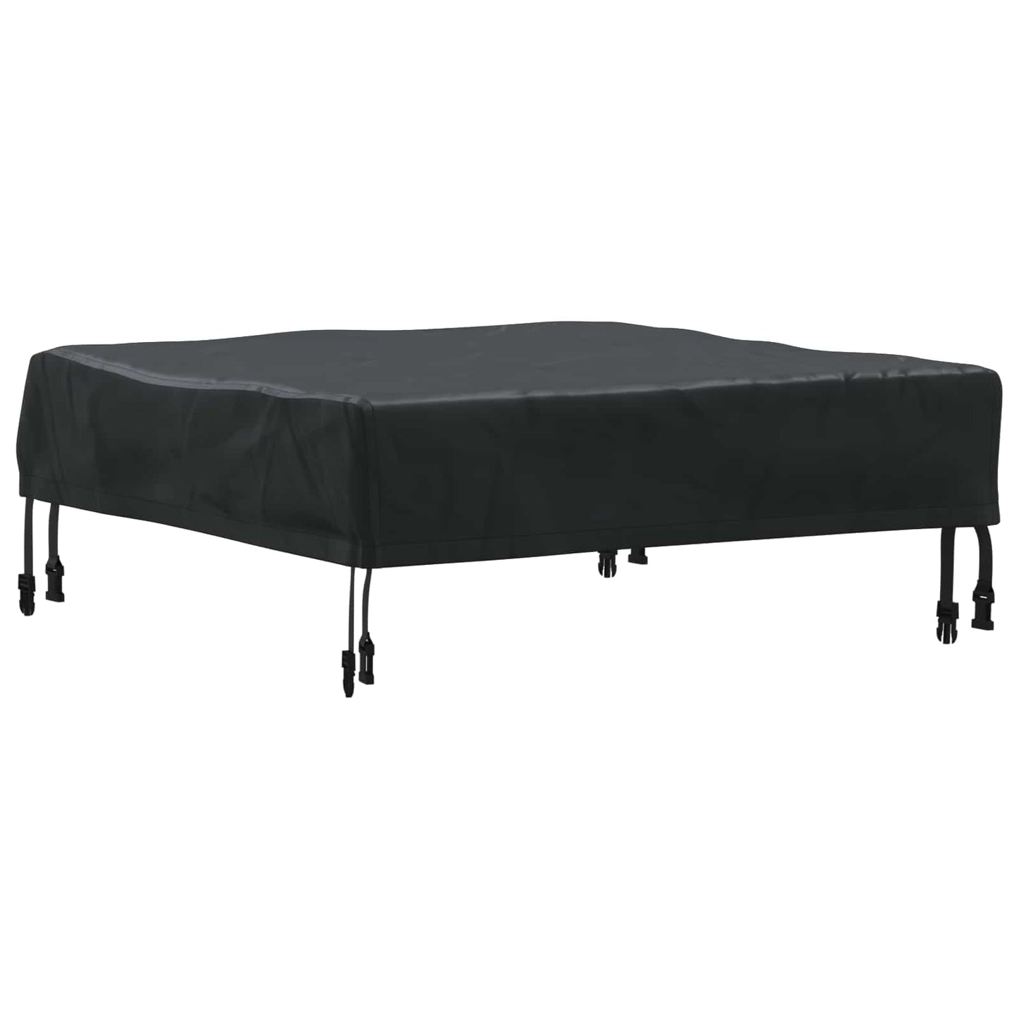Borddække 82 x 82 x 15 cm Firkantet Vandtæt Sort