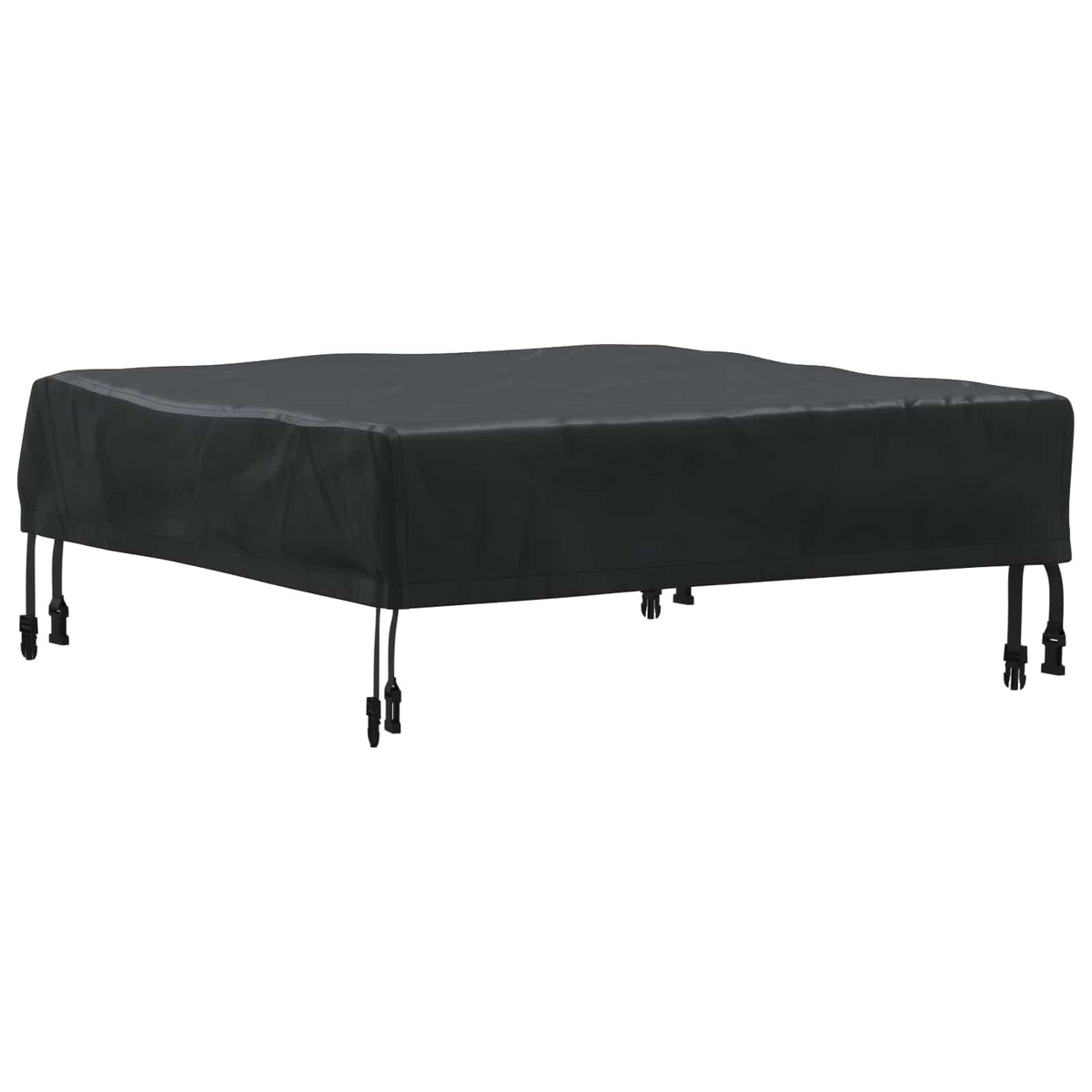 Borddække 82 x 82 x 15 cm Firkantet Vandtæt Sort