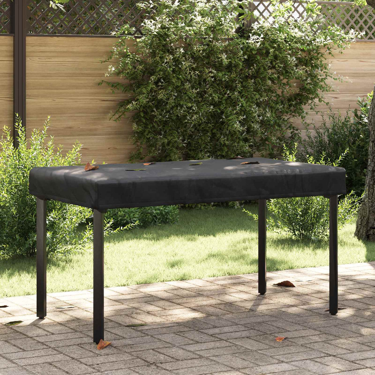 Borddække 122 x 72 x 15 cm Stof Rektangulær Vandtæt Sort