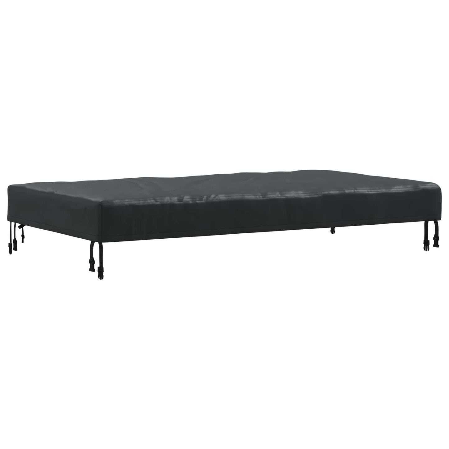 Borddække 142 x 82 x 15 cm Stof Rektangulær Vandtæt Sort