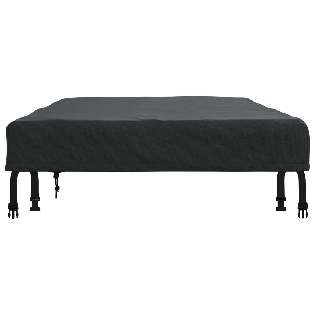 Borddække 142 x 82 x 15 cm Stof Rektangulær Vandtæt Sort