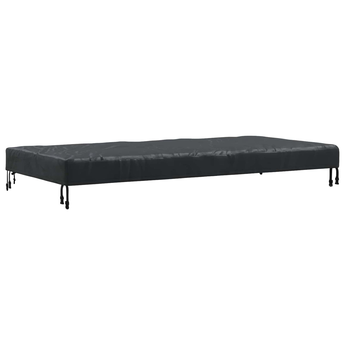 Borddække 162 x 92 x 15 cm Stof Rektangulær Vandtæt Sort