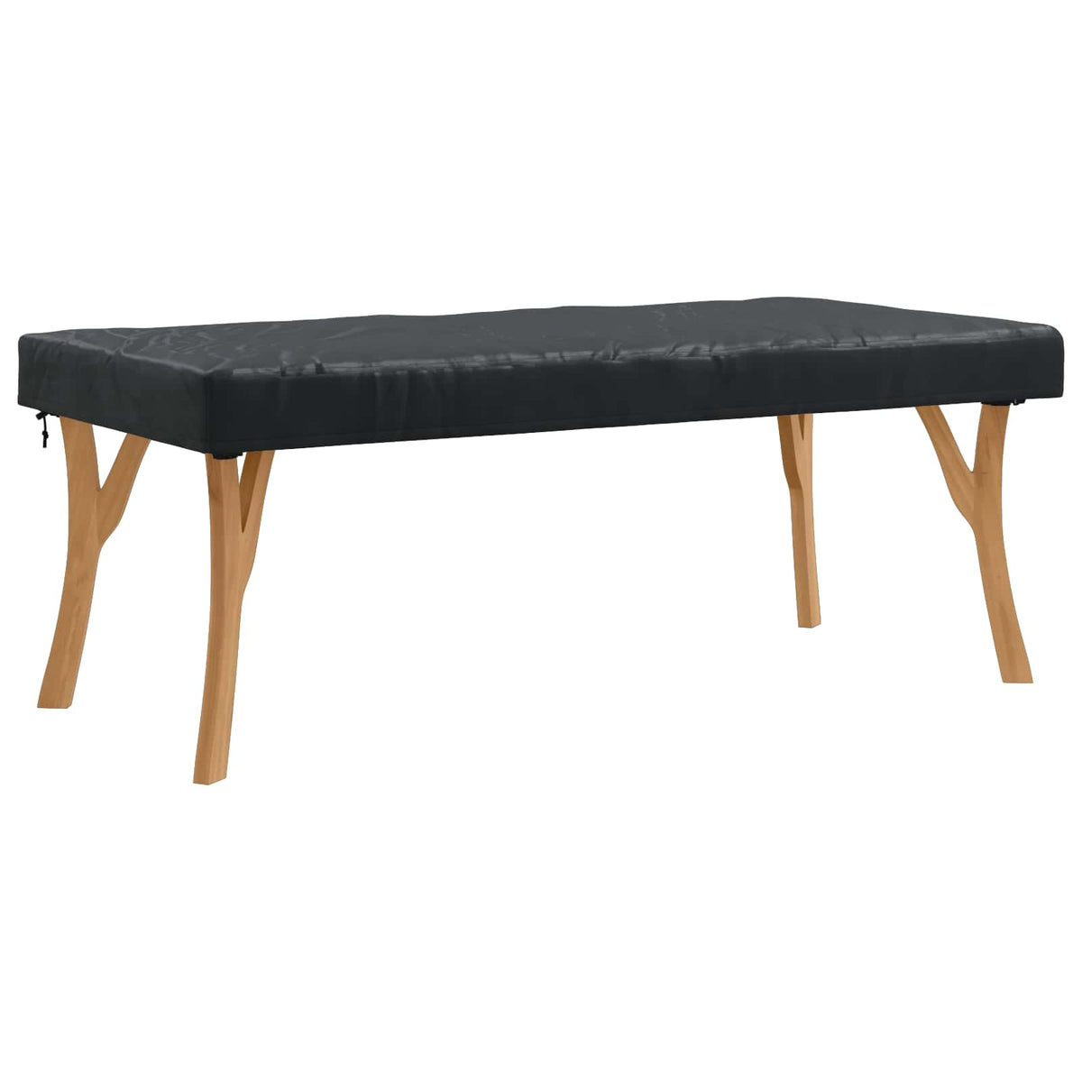 Borddække 182 x 92 x 15 cm Stof Rektangulær Vandtæt Sort