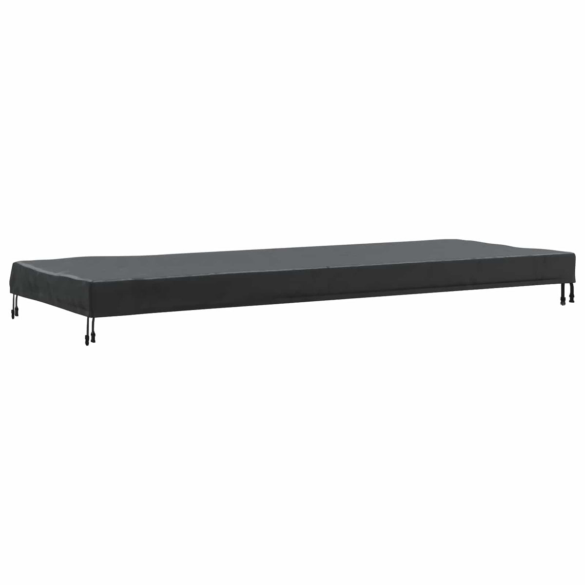 Borddække 242 x 102 x 15 cm Stof Rektangulær Vandtæt Sort