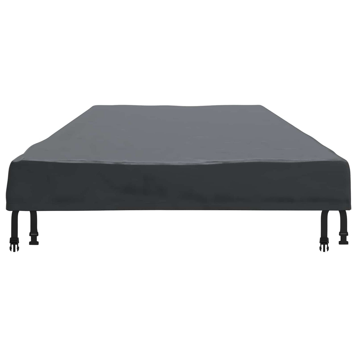 Borddække 242 x 102 x 15 cm Stof Rektangulær Vandtæt Sort