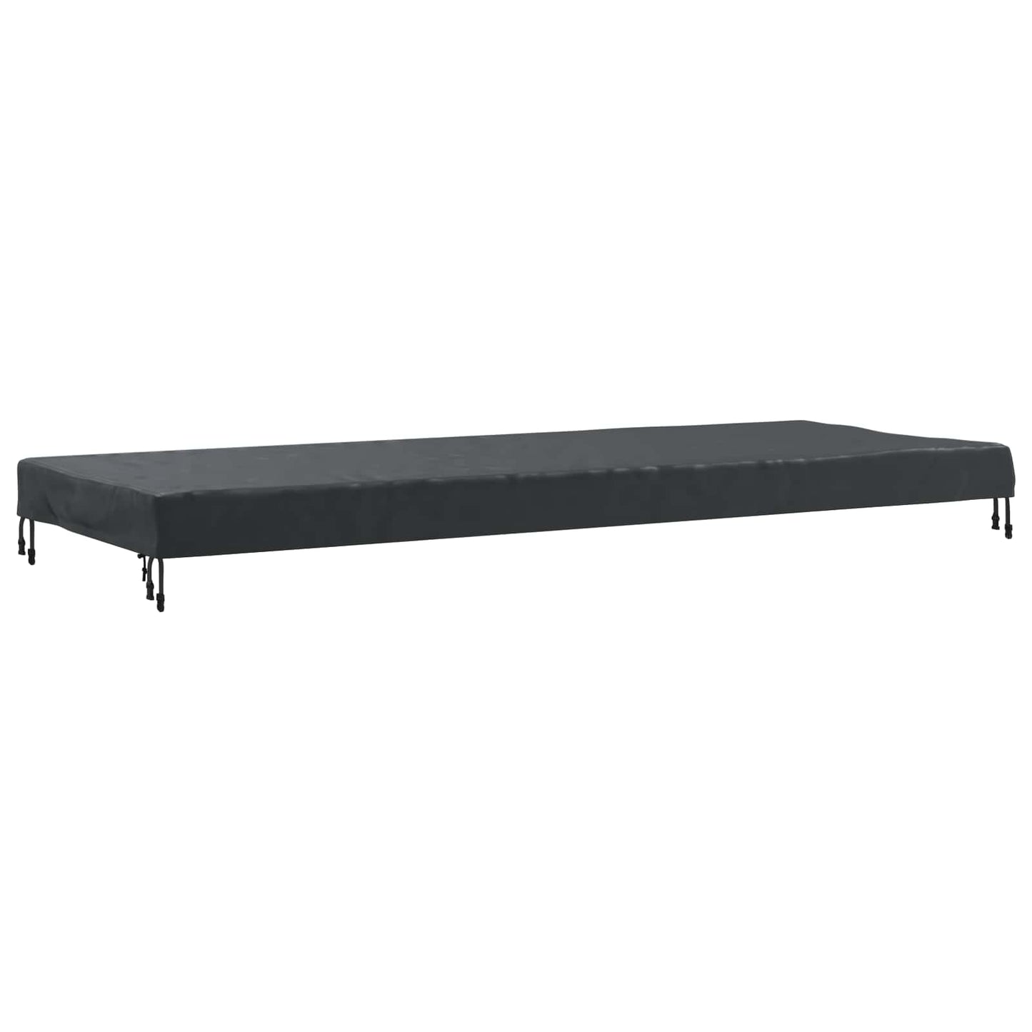 Borddække 242 x 102 x 15 cm Stof Rektangulær Vandtæt Sort