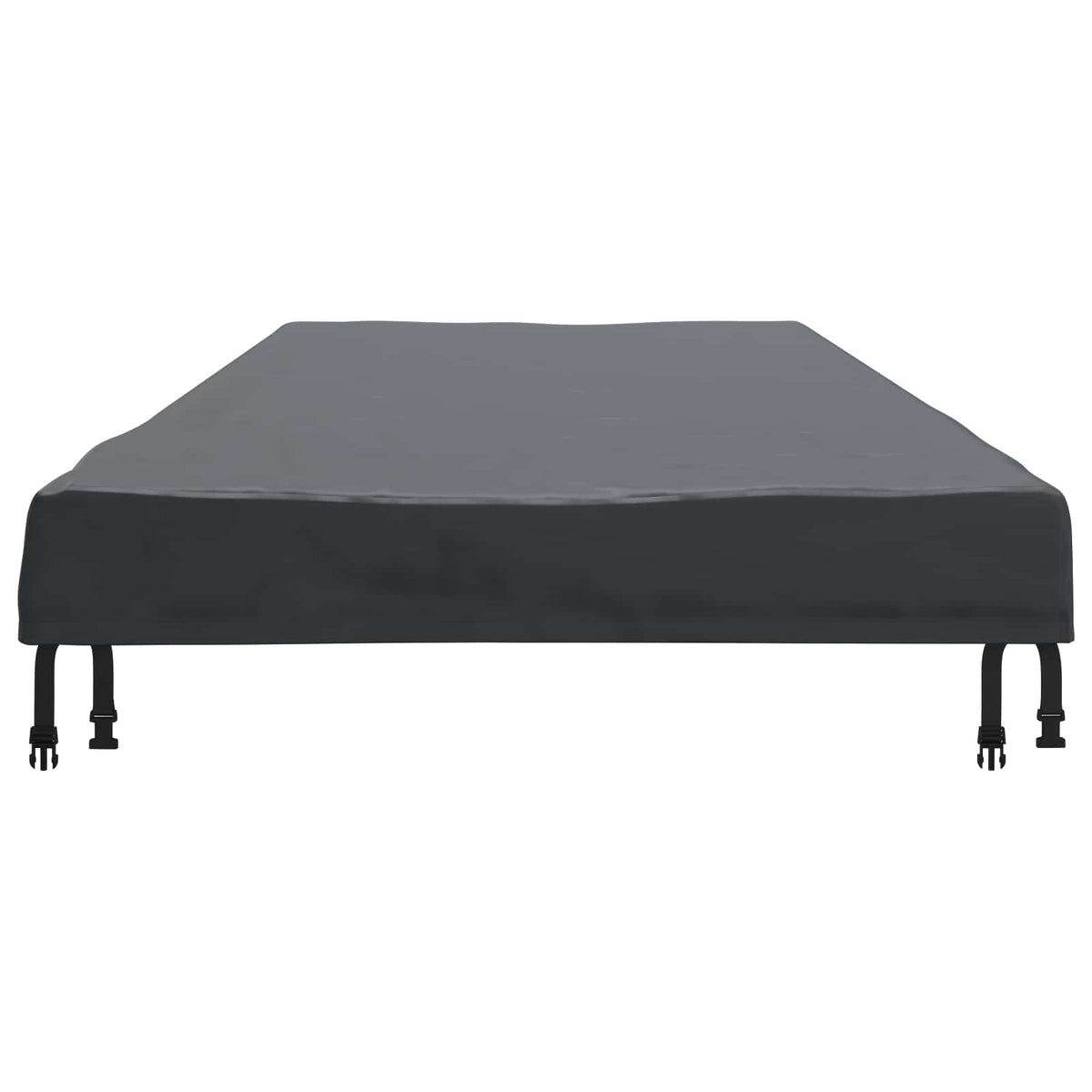 Borddække 262 x 102 x 15 cm Stof Rektangulær Vandtæt Sort