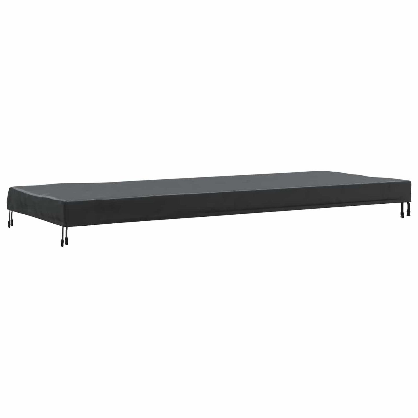 Borddække 102 x 262 x 15 cm Stof Rektangulær Vandtæt Sort