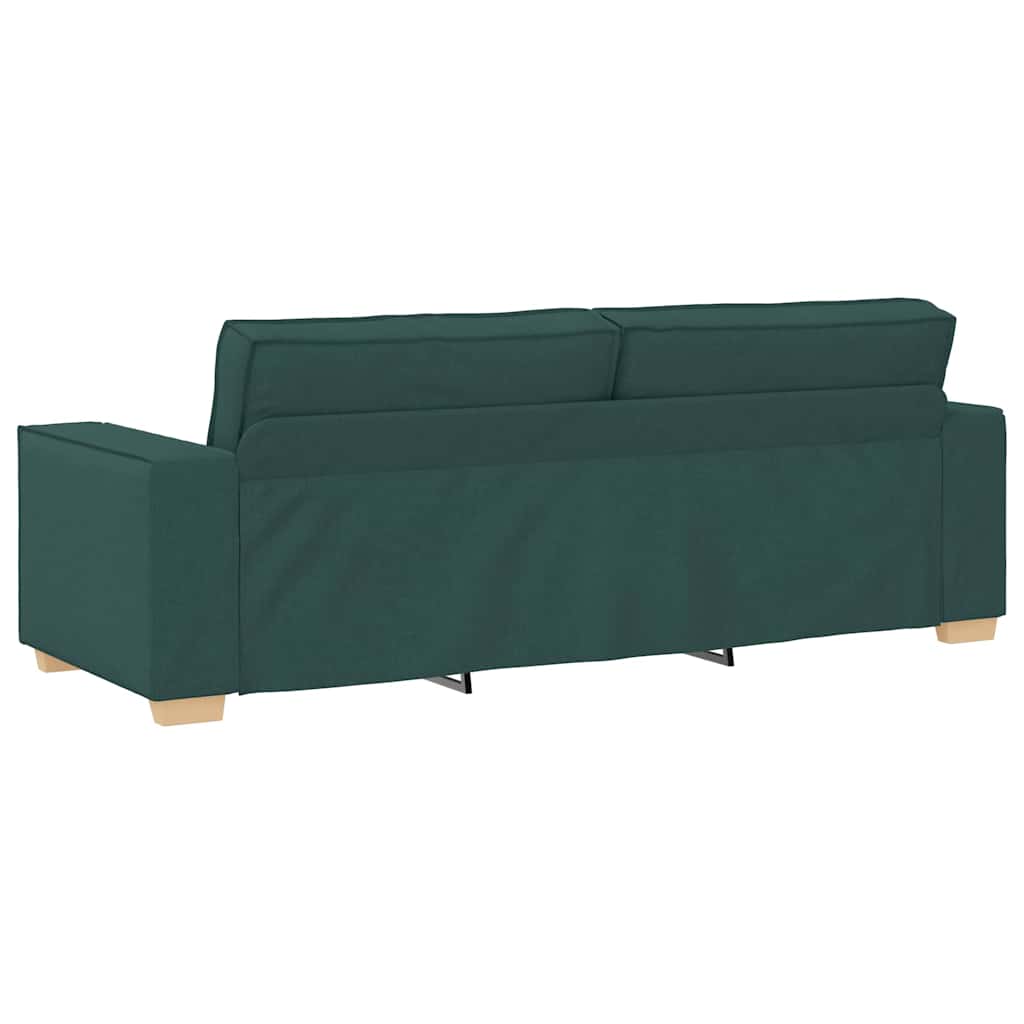 3-personers sofa Mørkegrøn 220 cm Stof