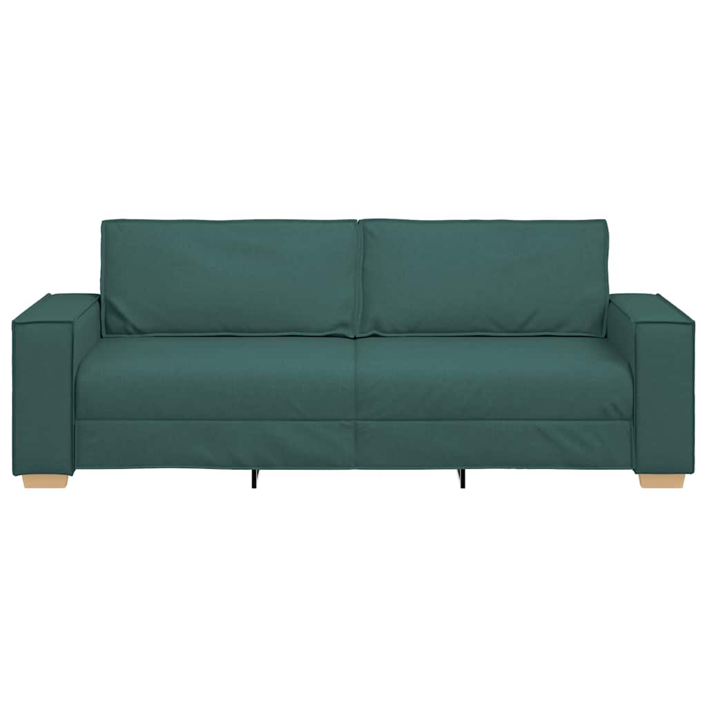 3-personers sofa Mørkegrøn 220 cm Stof