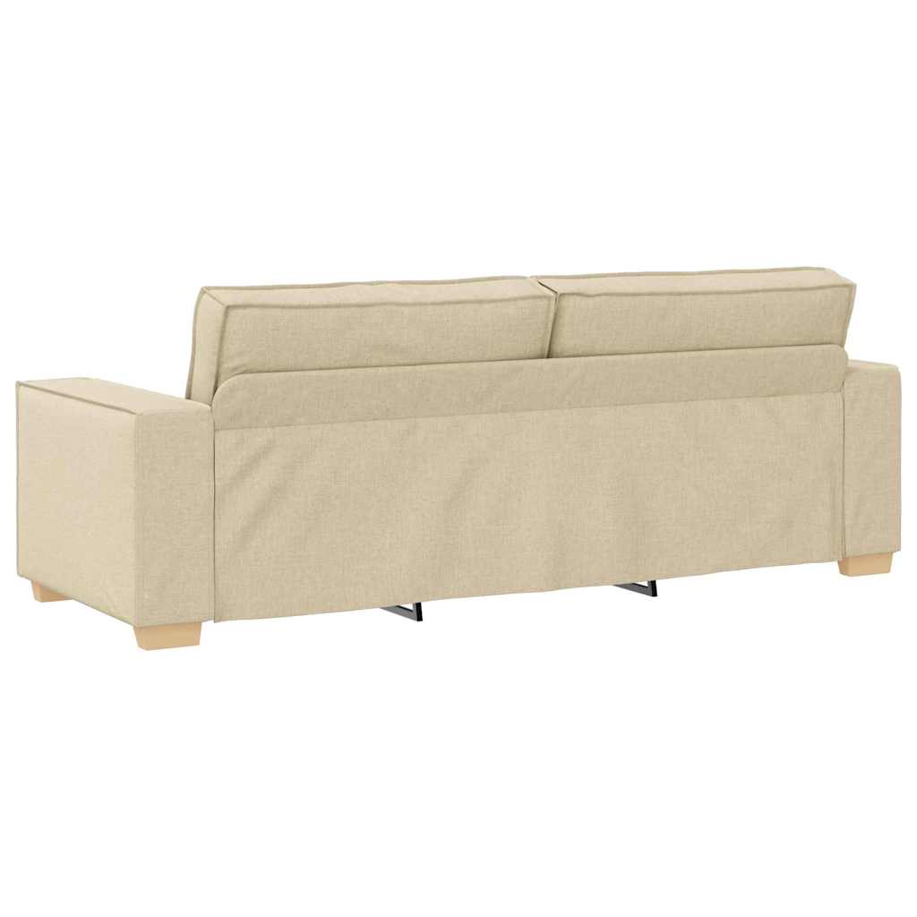 3-personers sofa Creme 220 cm Stof