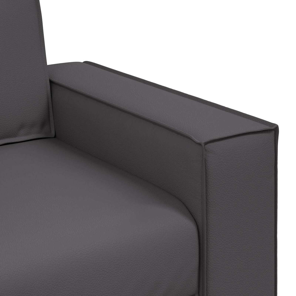 Tosæders sofa Grå 160 cm Faux læder
