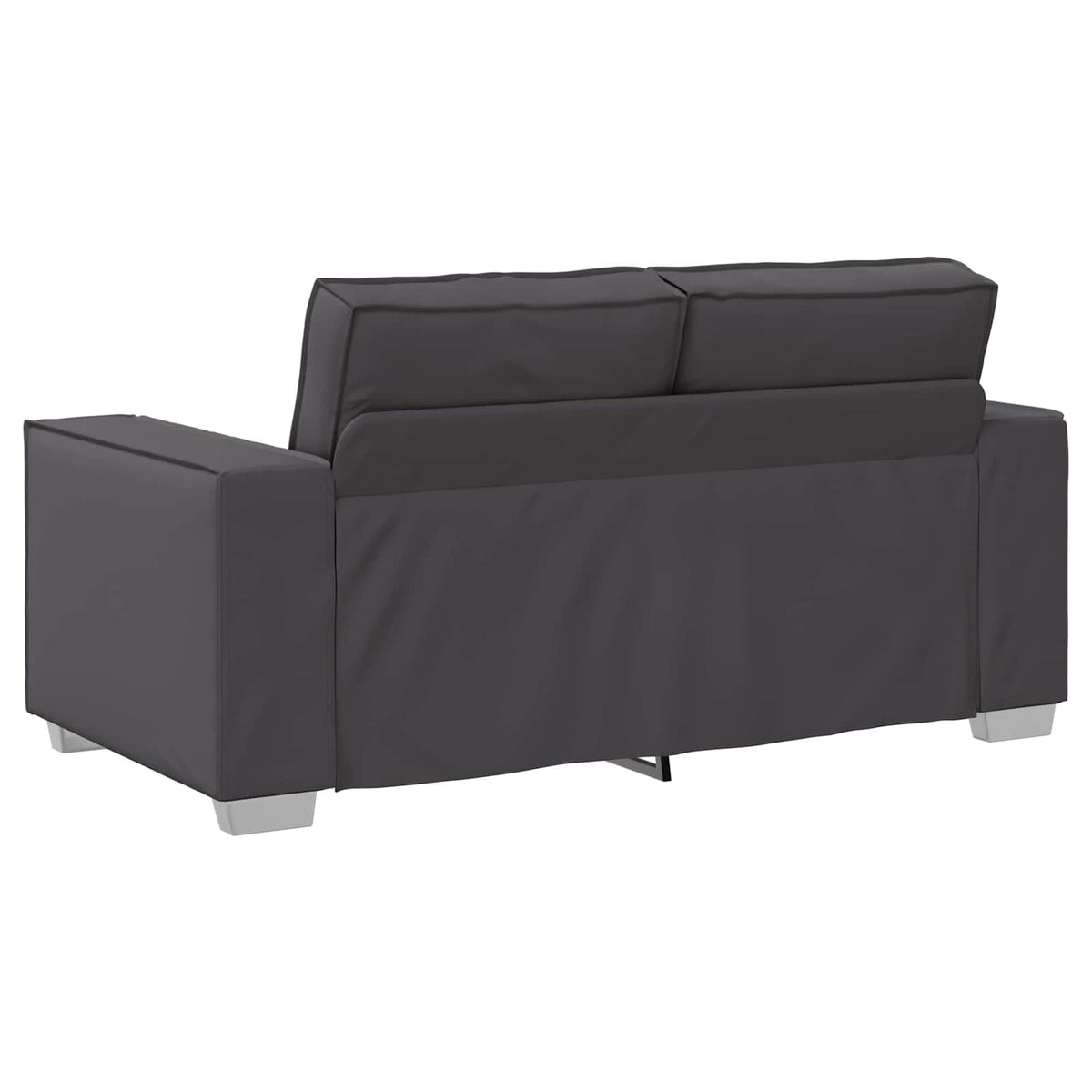 Tosæders sofa Grå 160 cm Faux læder