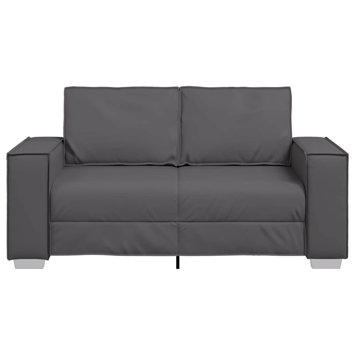 Tosæders sofa Grå 160 cm Faux læder