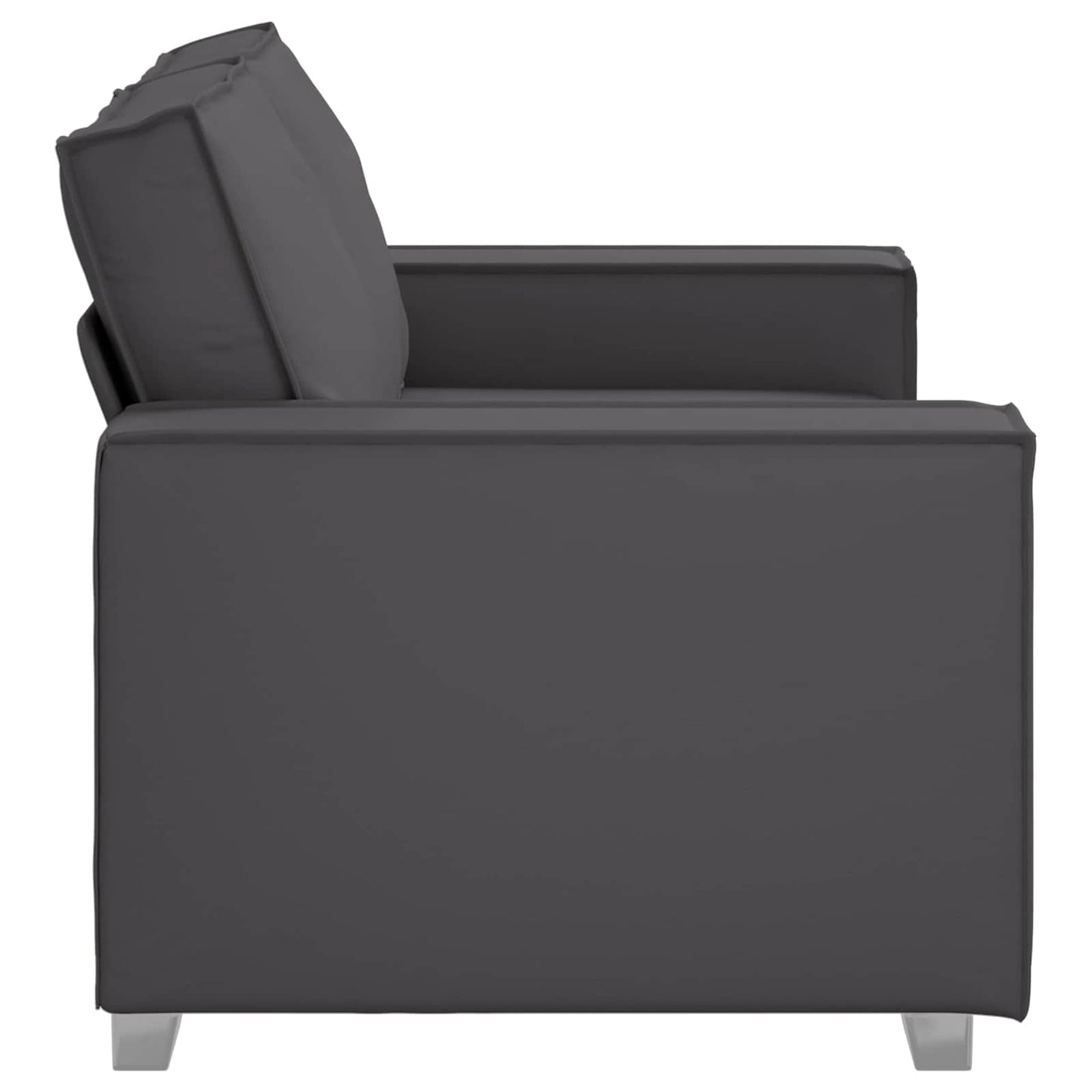 Tosæders sofa Grå 160 cm Faux læder