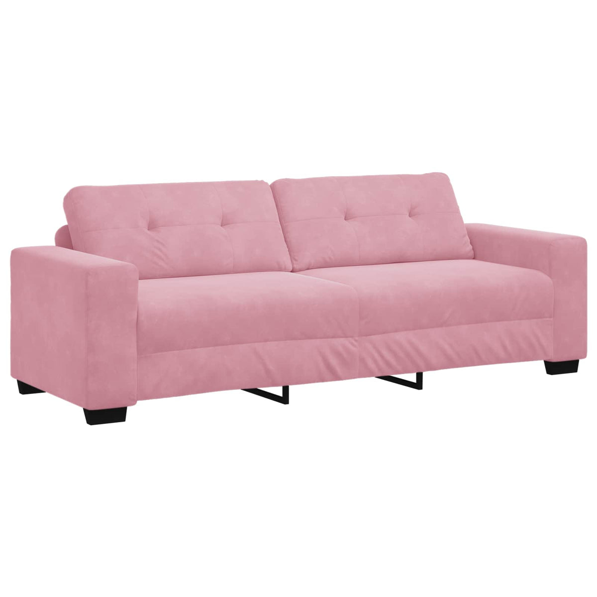 3-personers sofa Lyserød 220 cm Fløjl