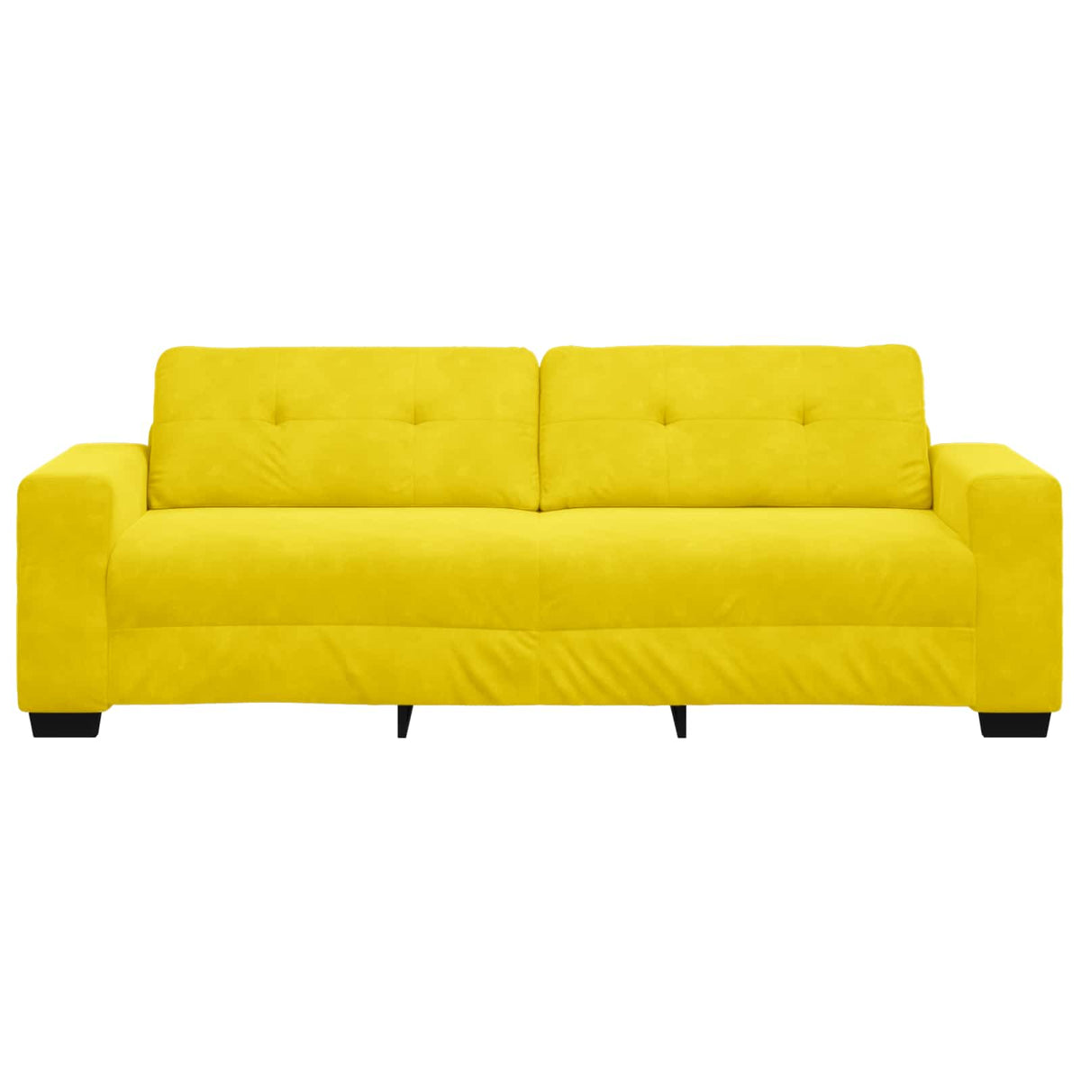 3-personers sofa Gul 220 cm Fløjl