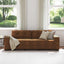 3-personers sofa Brun 220 cm Faux Suede Læder