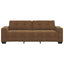 3-personers sofa Brun 220 cm Faux Suede Læder
