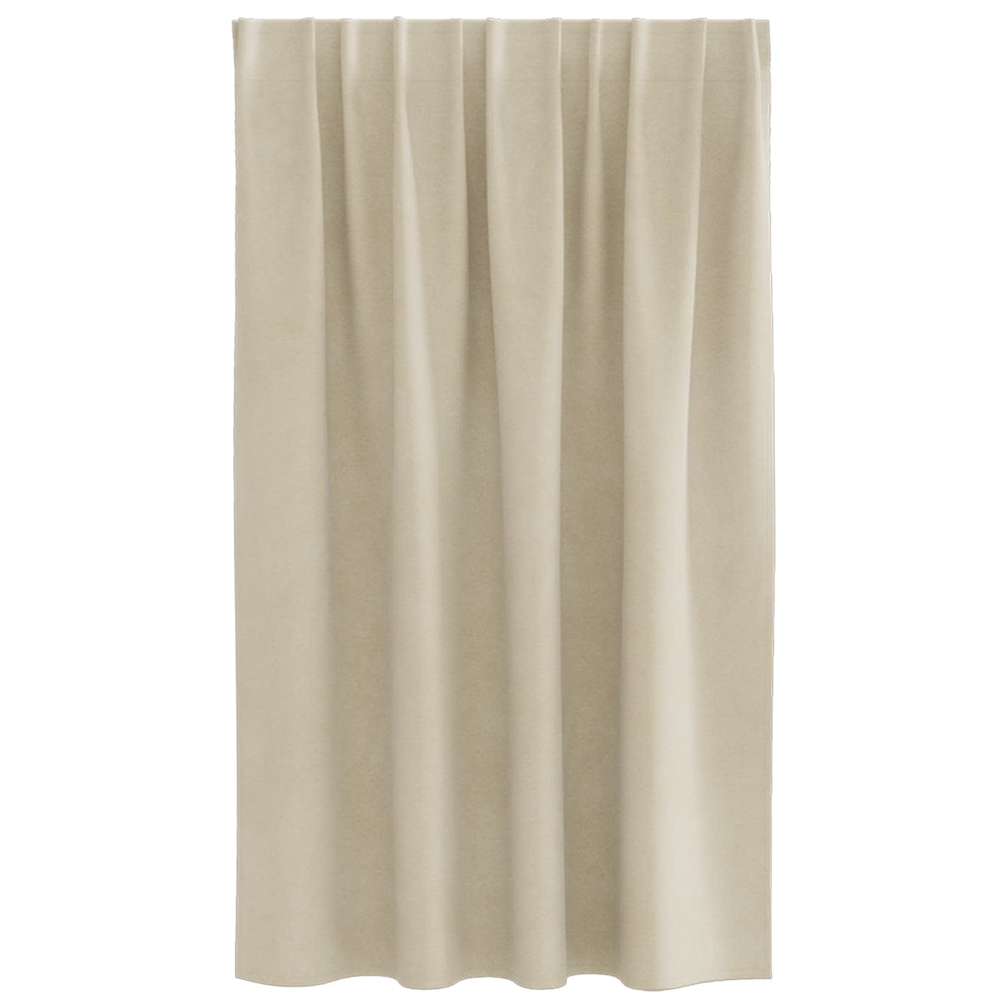 Gardiner 2 stk. Cremefarvet 140 x 140 cm Fløjl
