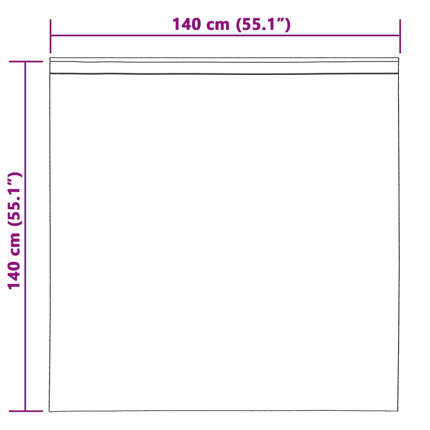 Gardiner 2 stk. Cremefarvet 140 x 140 cm Fløjl