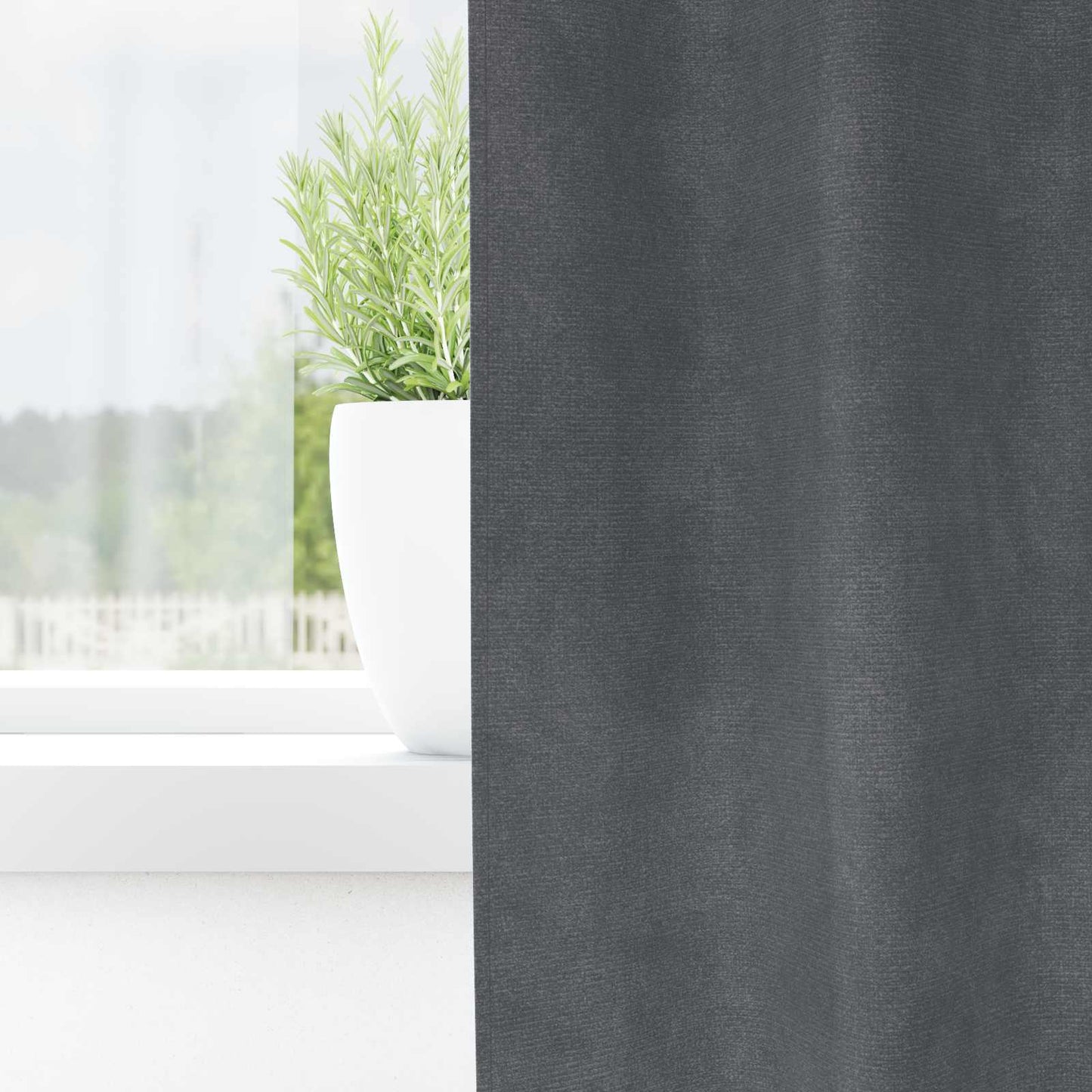 Gardiner 2 stk. Lysegrå 140 x 260 cm Fløjl