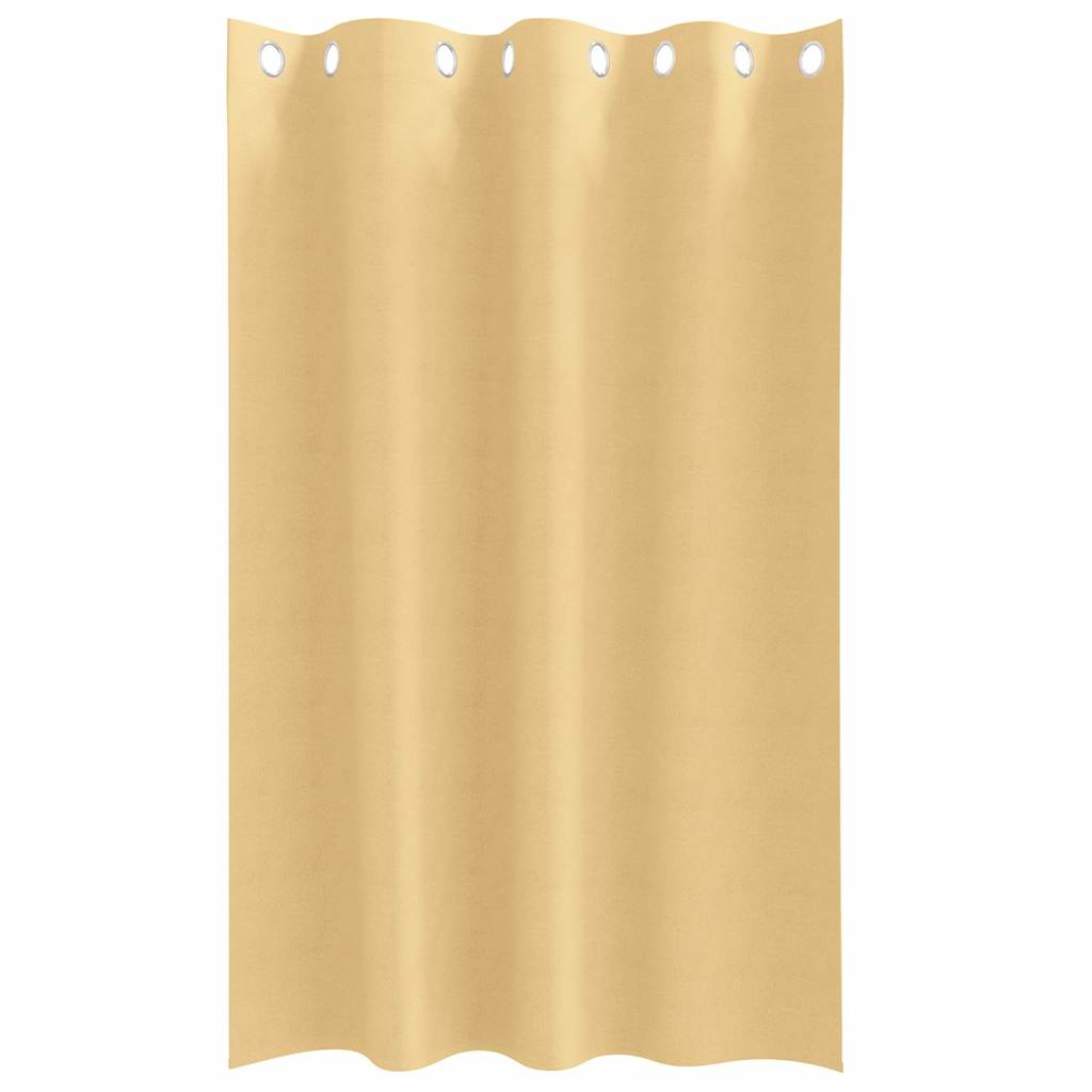 Mørklægningsgardiner med ringe 2 stk. Beige 175 x 140 cm