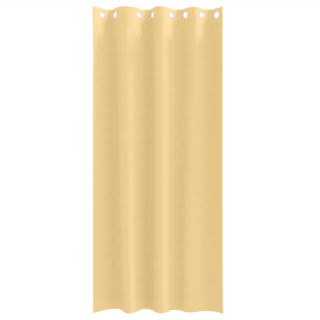 Mørklægningsgardiner med ringe 2 stk. Beige 260 x 140 cm