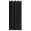Mørklægningsgardiner med ringe 2 stk. Sort 225 x 140 cm