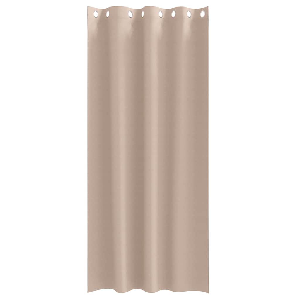 Mørklægningsgardiner med ringe 2 stk. Gråbrun 245 x 140 cm
