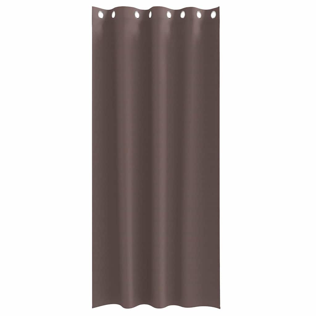 Mørklægningsgardiner med ringe 2 stk. Mørk Brun 245 x 140 cm