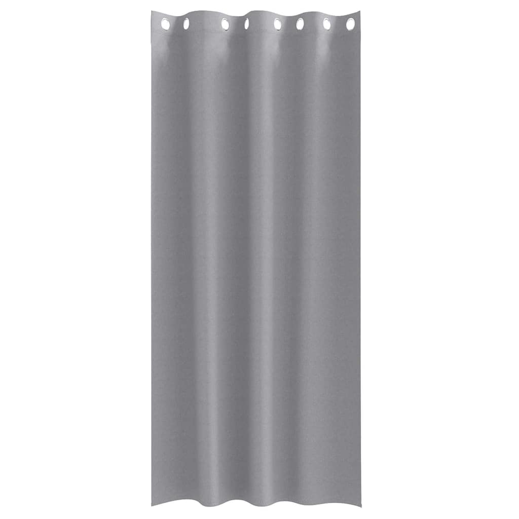 Mørklægningsgardiner med ringe 2 stk. Lysegrå 260 x 140 cm