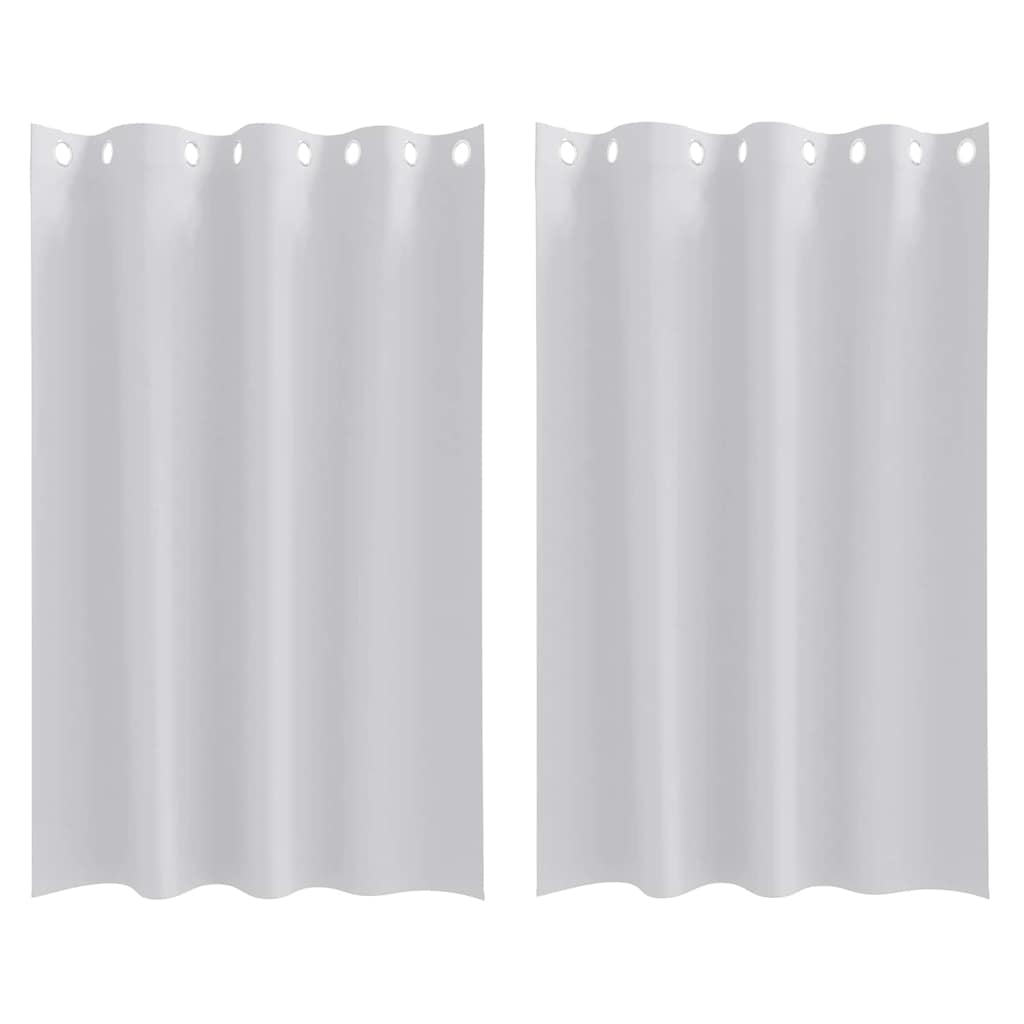 Mørklægningsgardiner med ringe 2 stk. Bleg Grå 175 x 140 cm