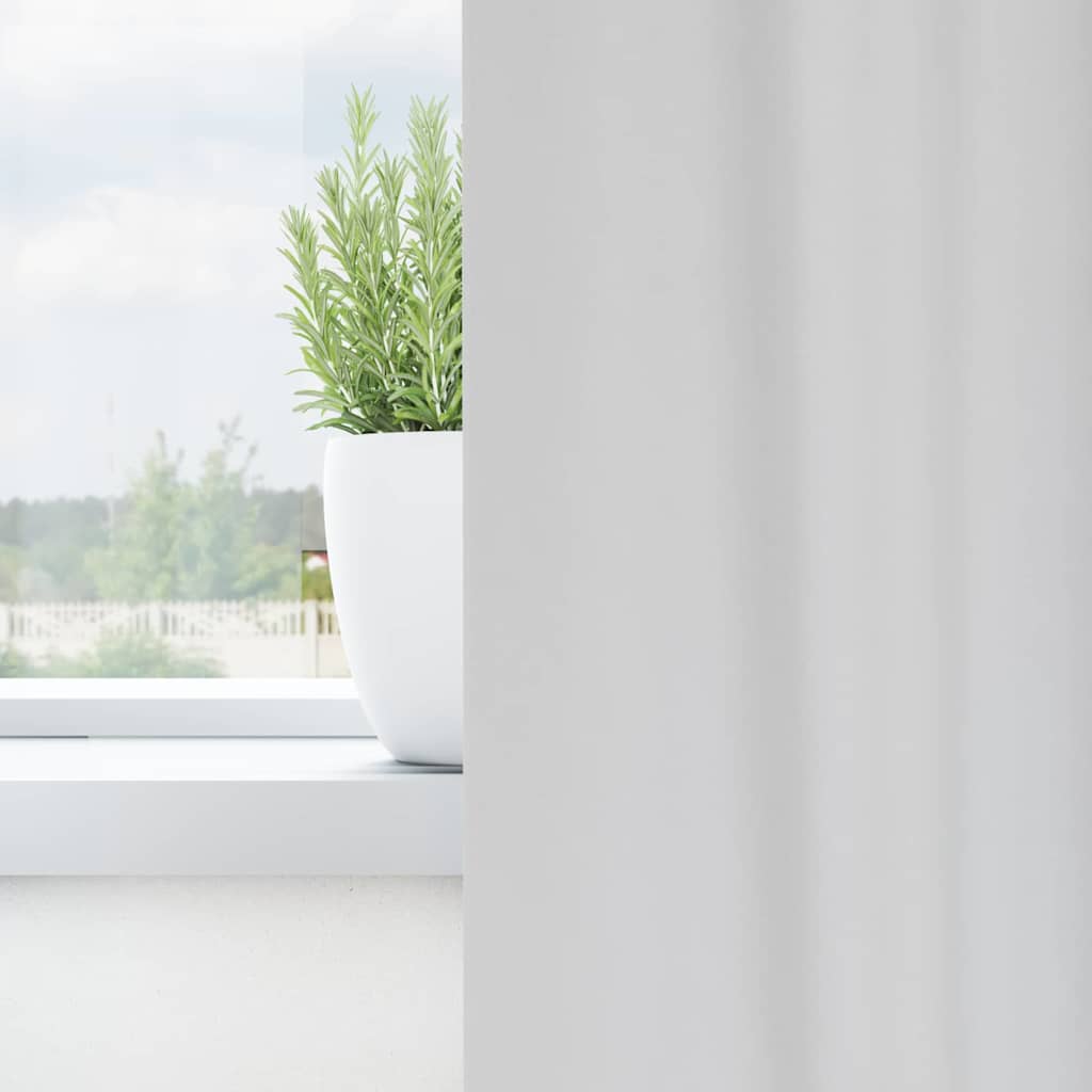 Mørklægningsgardiner med ringe 2 stk. Bleg Grå 245 x 140 cm