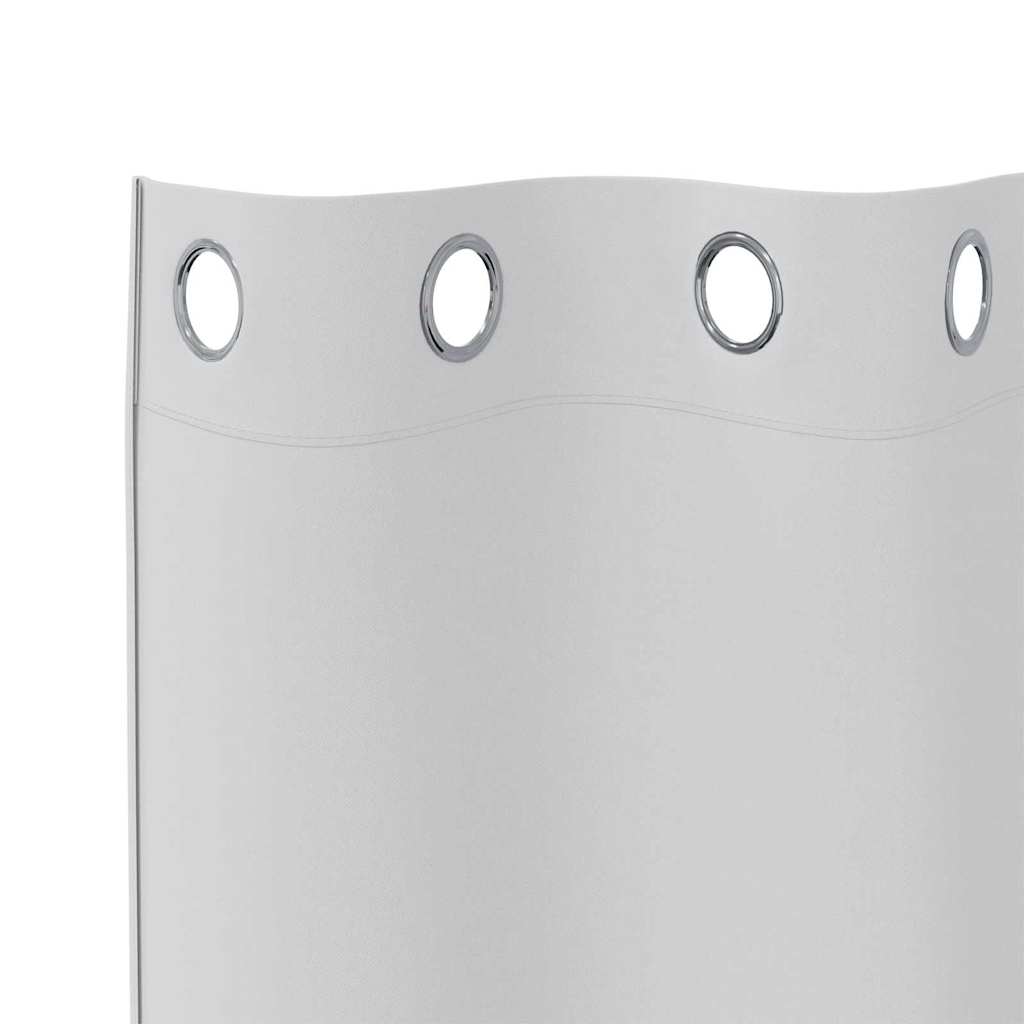Mørklægningsgardiner med ringe 2 stk. Bleg Grå 260 x 140 cm